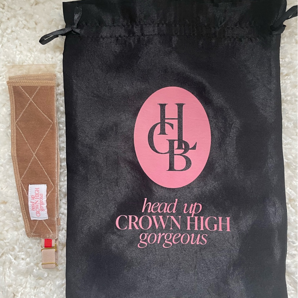 2 Beige Hair Loss Girl Boss Wig Grips + 2 FREE satin travel/storage bags